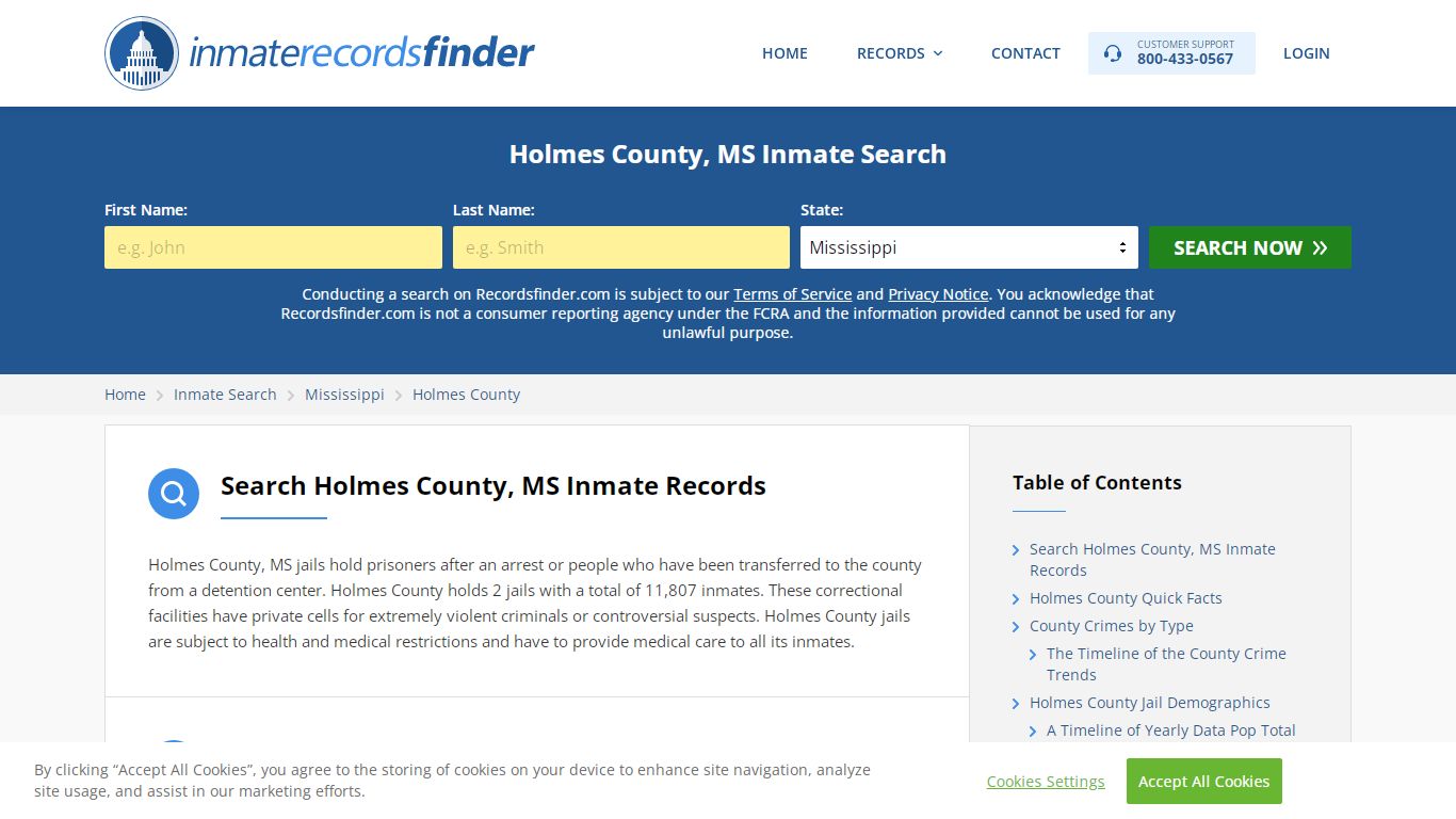 Holmes County, MS Inmate Lookup & Jail Records Online